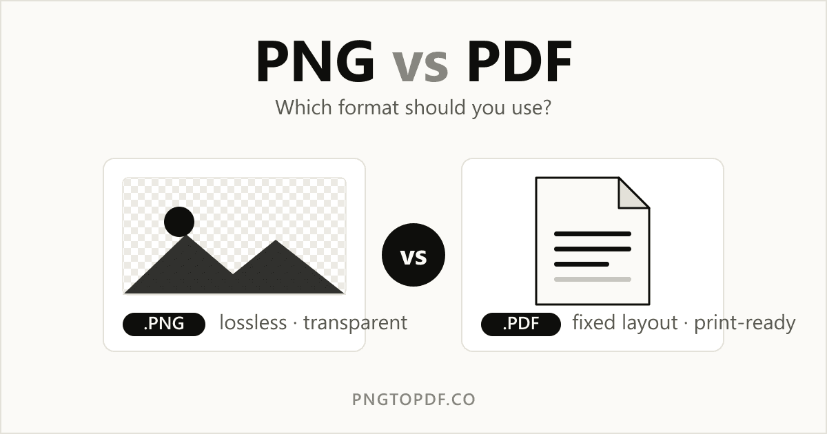 PNG vs PDF: Which Format Should You Use? (2026 Guide)